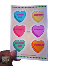 Load image into Gallery viewer, Conversation Heart Stickers