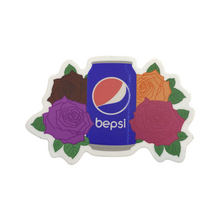 Load image into Gallery viewer, 5sb, bepsi sticker, bepsi, soda, flowers, drawing, art, sticker food, drink sticker, 5 sisters beadwork, chelsea naylor