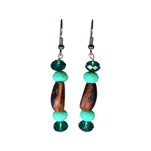 Load image into Gallery viewer, Pine Nut Beaded Earrings Cone Drop No. 2