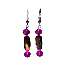 Load image into Gallery viewer, Pine Nut Beaded Earrings Cone Drop No. 2