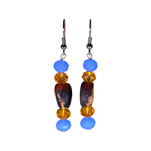 Load image into Gallery viewer, Pine Nut Beaded Earrings Cone Drop No. 2