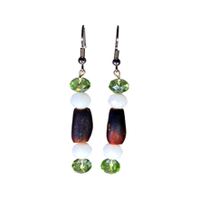 Load image into Gallery viewer, Pine Nut Beaded Earrings Cone Drop No. 2