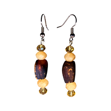Load image into Gallery viewer, Pine Nut Beaded Earrings Cone Drop No. 2