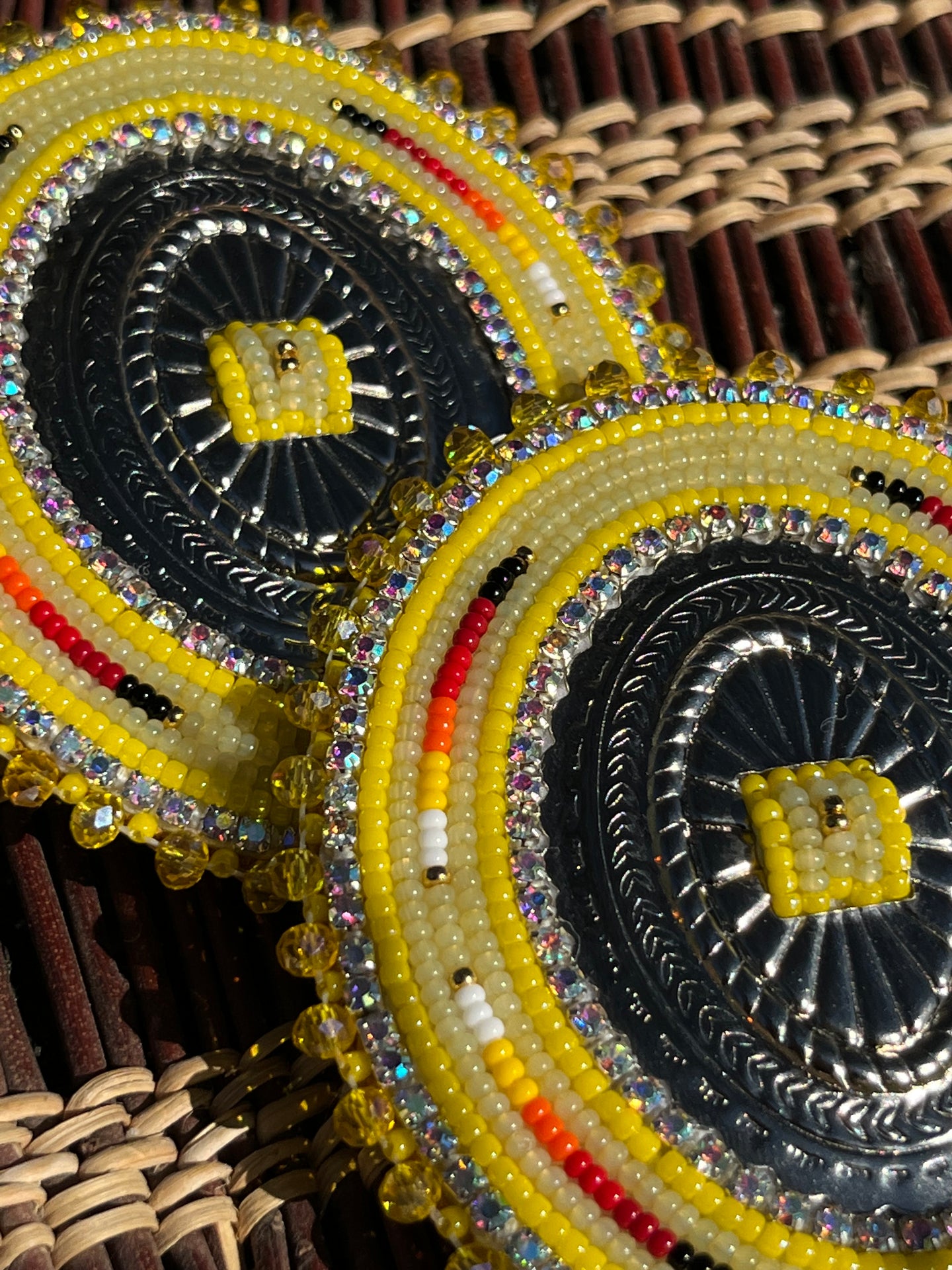 Yellow Concho Earrings
