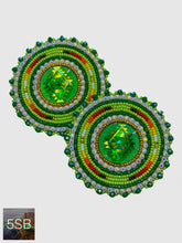 Load image into Gallery viewer, Green Beaded Earrings
