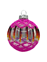 Load image into Gallery viewer, Hot Pink Beaded Ornament
