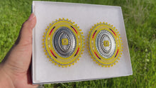 Load and play video in Gallery viewer, Yellow Concho Earrings
