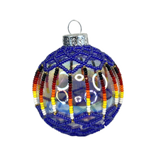 Load image into Gallery viewer, Royal Blue Luster Beaded Ornament
