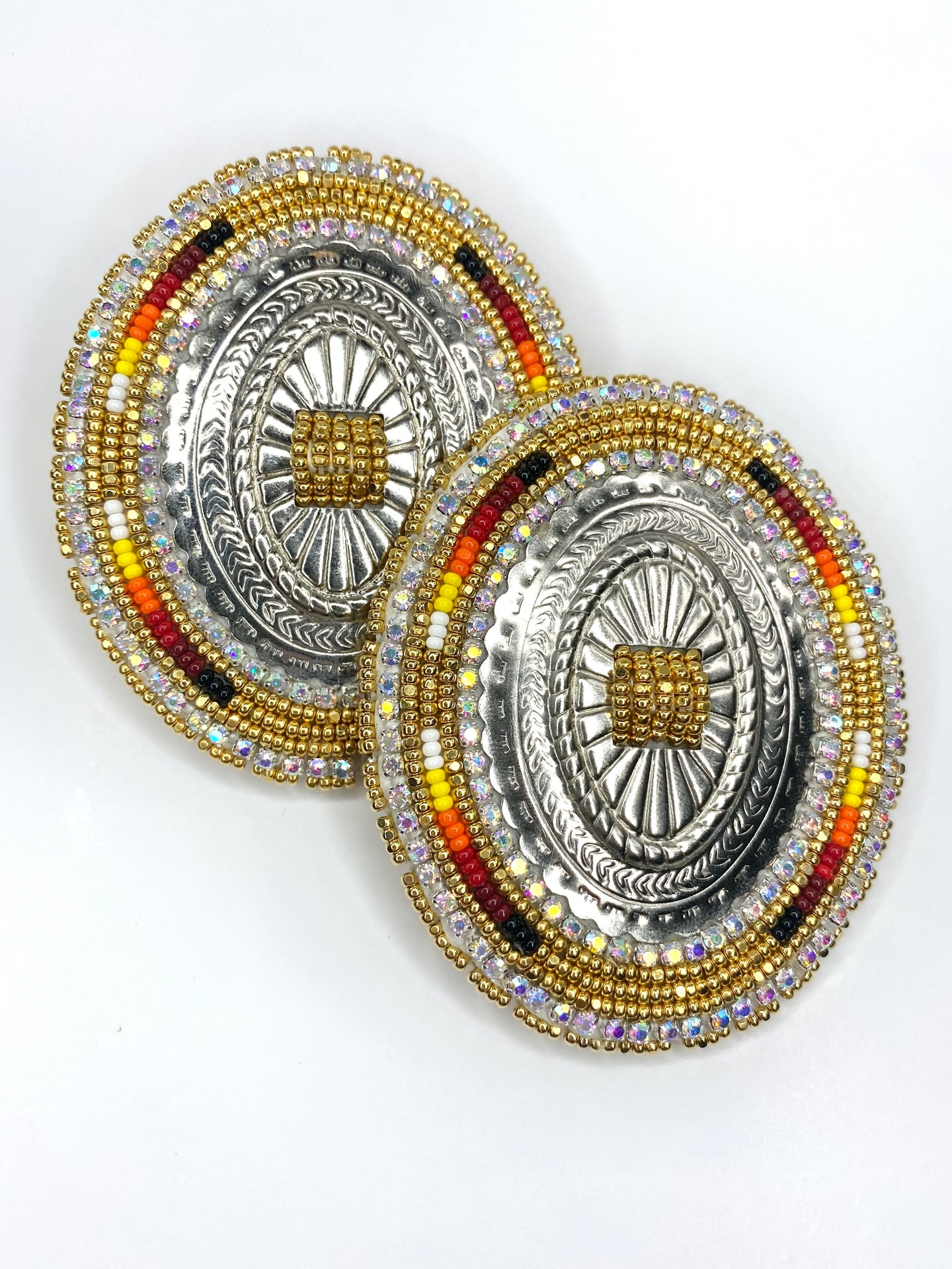 24k Gold Concho Earrings
