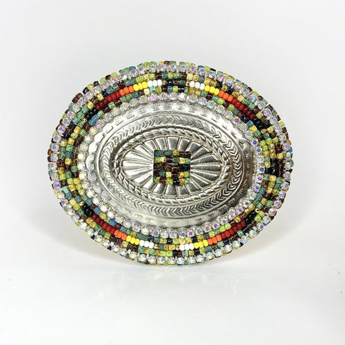 cammo concho phone grip, beadwork, beaded, indigneous brand, native brand, bead work, beaded pop, socket, beaded grip. 