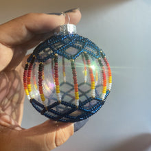 Load image into Gallery viewer, custom beaded ornament, 5 sisters beadwork, different colors for Christmas or decorative
